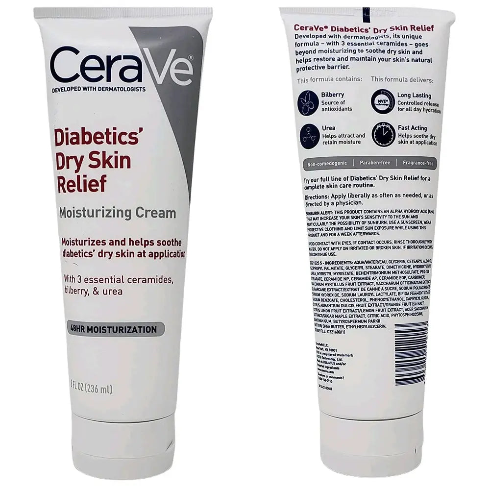 Cerave Diabetics  Dry Skin Relief Moisturizing Cream 8OZ