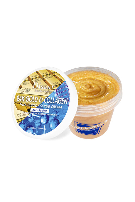 24K Gold & Collagen Scrub 300ml RIOS