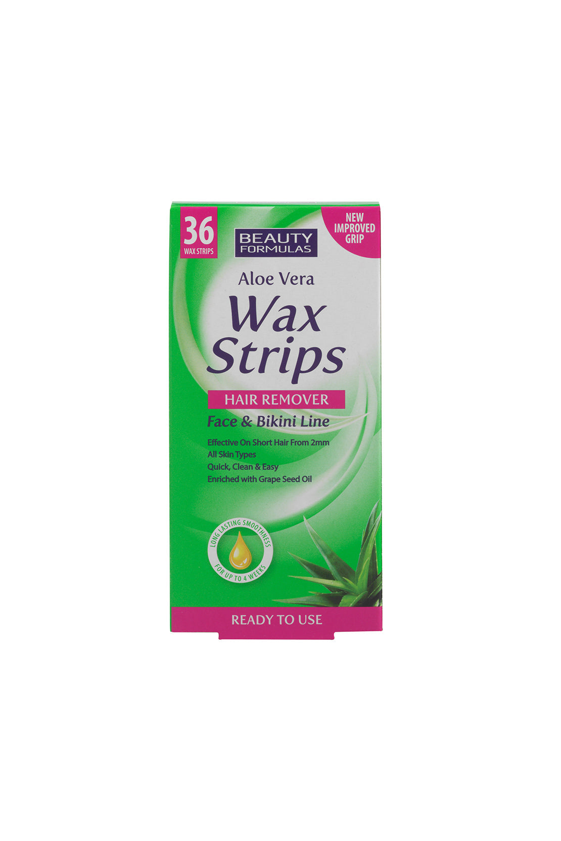 36S Aloe Vera Face & Bikini Hair Remover Wax Strips RIOS