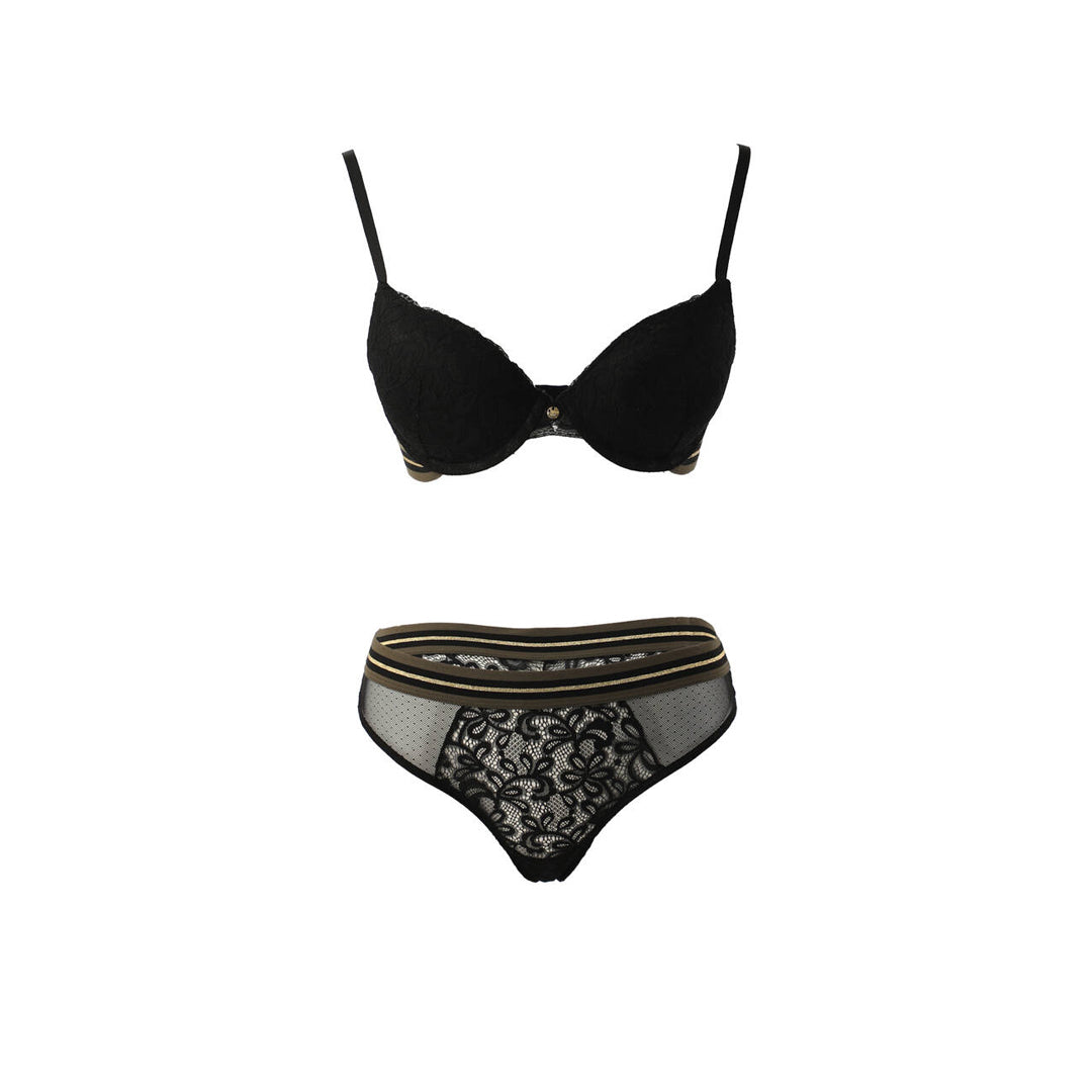 Pierre Cardin Black Bra Set 4710