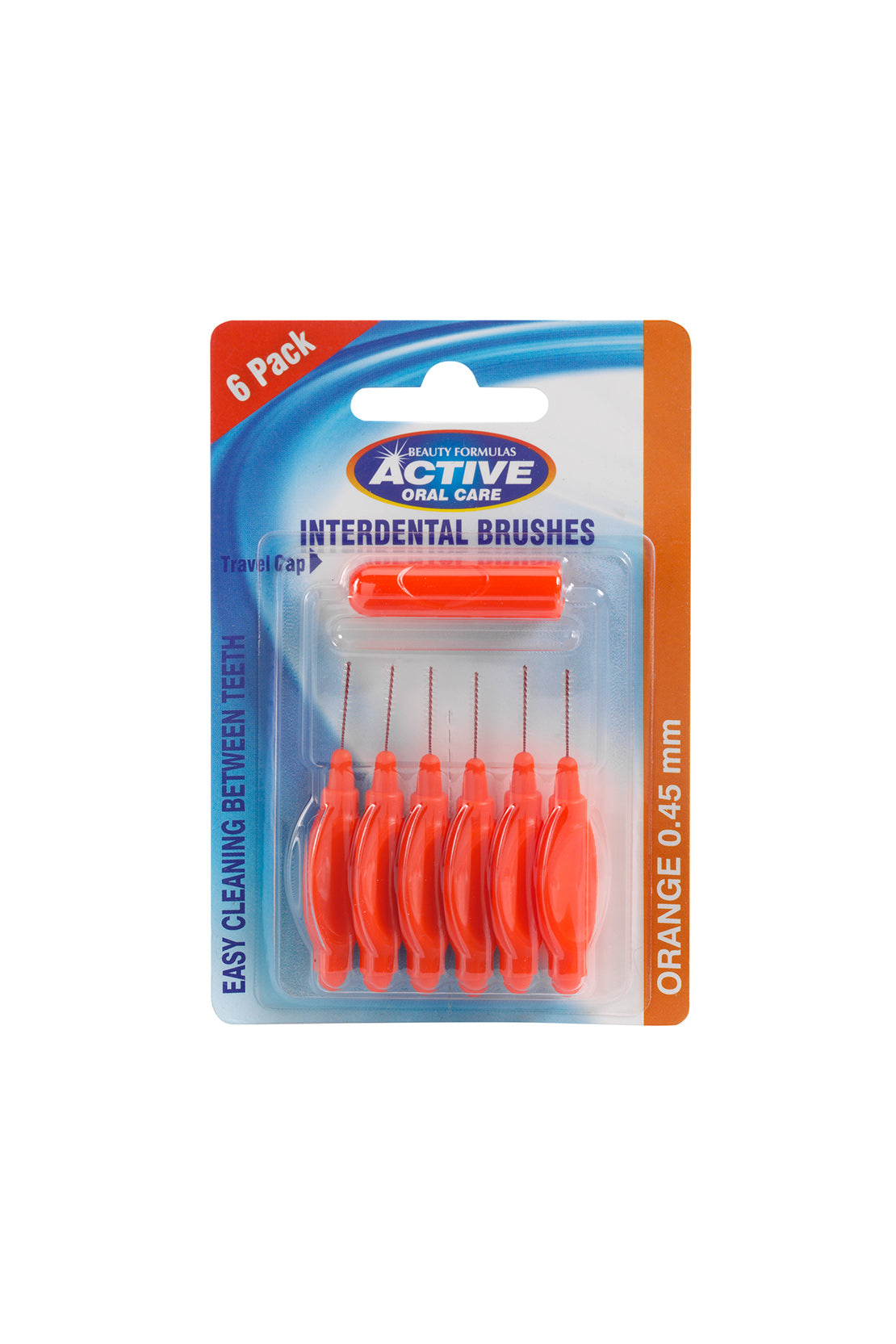 Active Orange 0.45mm Interdental Brush (Pack of 6) RIOS