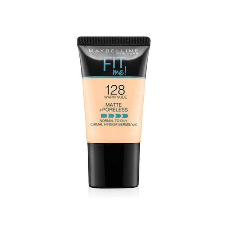 Fit Me Matte & Poreless Liquid Foundation 18ml - 128 Warm Nude RIOS