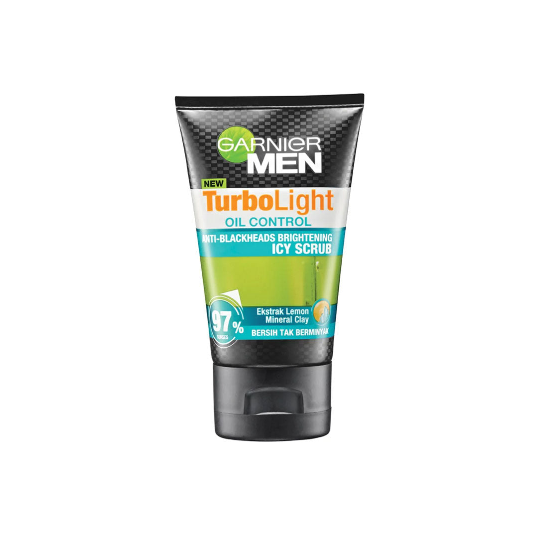 Garnier Men Turbo Light Oil Control Icy Scrub Foam 100ml