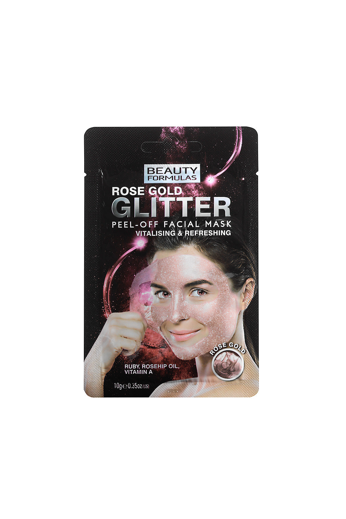 Rose Gold Glitter Peel Off Facial Mask 10g RIOS